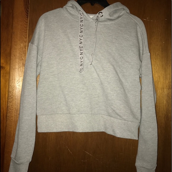 Forever 21 Tops - Cropped Gray Hoodie